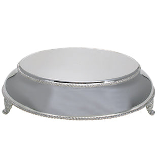 14 in. or 18 in. SILVER CAKE STAND, ROUND