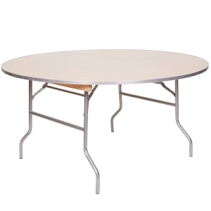 PRE 60 in. Round Metal Wood Table