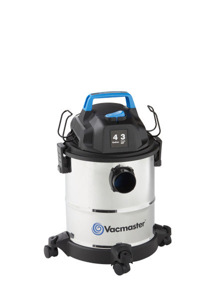 Vacmaster 4-Gallon 3 Peak Hp† Stainless Steel Wet / Dry Vacuum (4 Gallon)