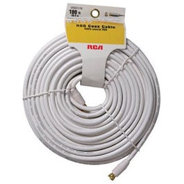 100-Ft. White RG6 Coax Cable With F Connectors