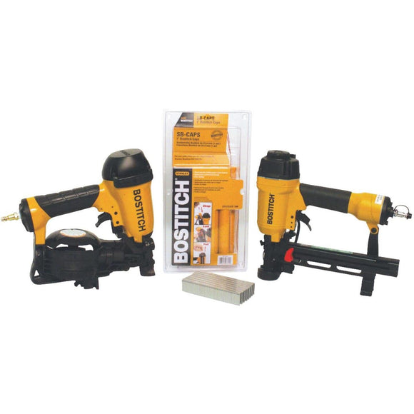 Bostitch 15 Degree 1-3/4 In. Coil Roofing Nailer and 18 Ga. Cap Stapler Combo Kit