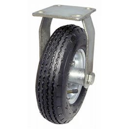Rigid Caster, Pneumatic Wheel, 12-In.