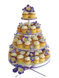CUPCAKE STAND, 4 TIER, WHITE