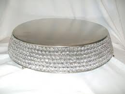 CRYSTAL CAKE STAND, ROUND, 21