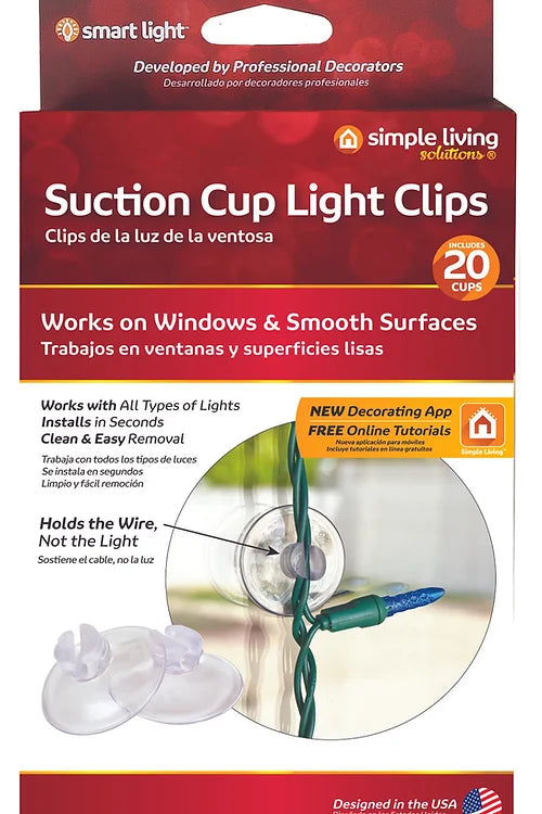 Simple Living Solutions Suction Cup Light Clips