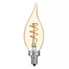 GE Vintage Style CA11 LED Light Bulb Decorative Candle Bulb Amber Glass 25 Watt Replacement