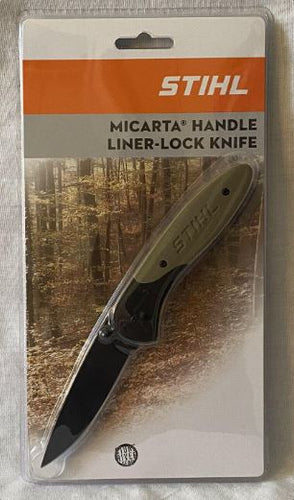 STIHL ® Micarta Handle 7 5/8 Stainless Steel Lock Blade Knife - Sharp & Strong
