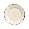 DISH, 10 IVORY W/ GOLD RIM DINNER PLATE