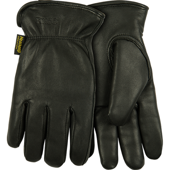 Kinco Lined Black Grain Goatskin Driver