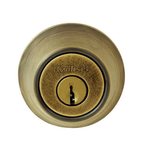 Kwikset Antique Brass Single Cylinder Deadbolt