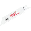 Milwaukee Hackzall 4 In. 5 TPI Wood Mini Reciprocating Saw Blade (5-Pack)
