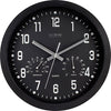 WALL CLOCK 12 IN W/TEMP HUMIDITY