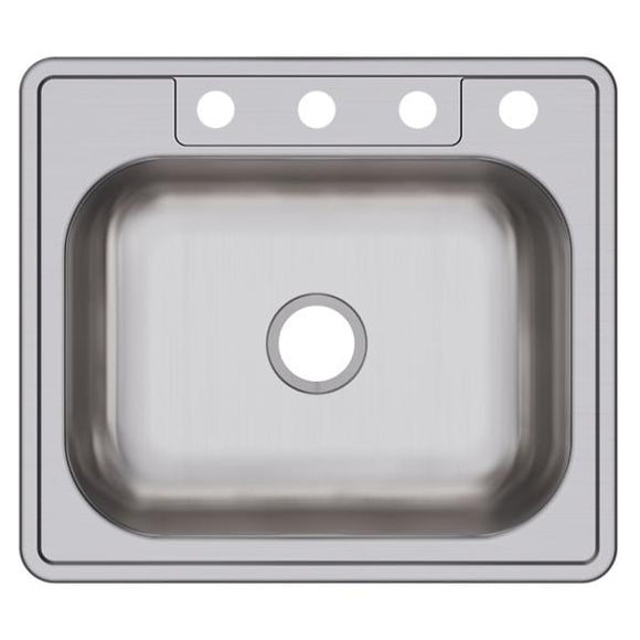 Elkay Dayton Stainless Steel 4-Hole Single Bowl Drop-in Sink