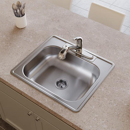Elkay Dayton Stainless Steel 4-Hole Single Bowl Drop-in Sink