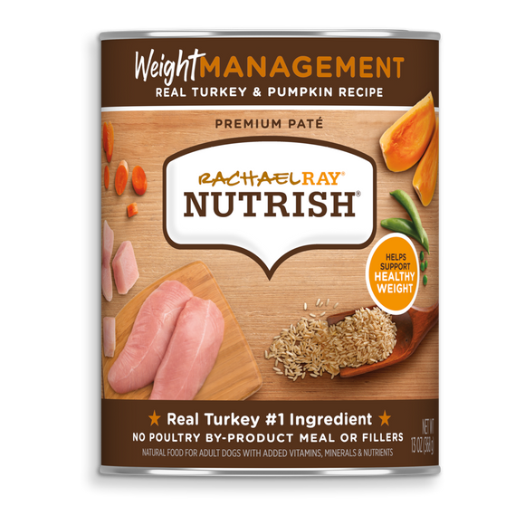 Rachael Ray® Nutrish® Premium Paté Weight Management Real Turkey & Pumpkin Recipe Wet Dog Food