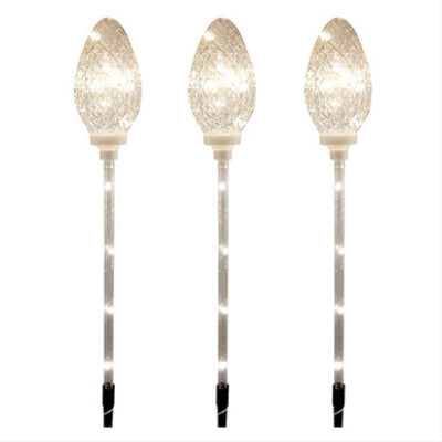 Holiday Wonderland Color Sync 9-Function Path Marker Lights Clear C Bulbs