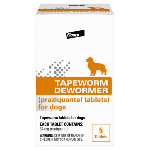 Elanco Tapeworm Dewormer (praziquantel tablets) for Dogs