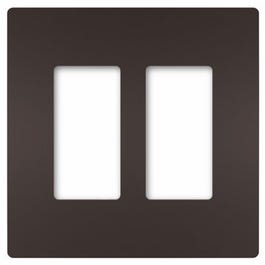 Radiant 2-Gang Plastic Wall Plate, Dark Bronze