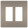 Radiant 2-Gang Plastic Wall Plate, Nickel