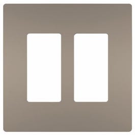 Radiant 2-Gang Plastic Wall Plate, Nickel