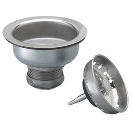 Sink Strainer, Short Shank, Stainless Steel