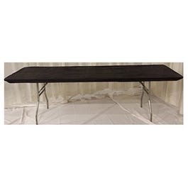 Tablecover, Elastic Edge, Black, 30 x 96-In.