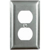 Wall Plate, Duplex Outlet, Stainless Steel