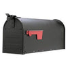 Admiral Rural Post-Mount Mailbox, Black Aluminum