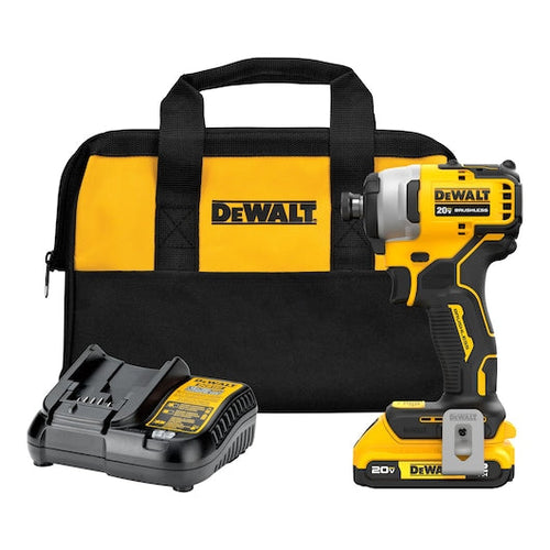 Dewalt ATOMIC™ 20V MAX* Brushless Cordless 1/4 in. Compact Impact Driver Kit DCF809D1