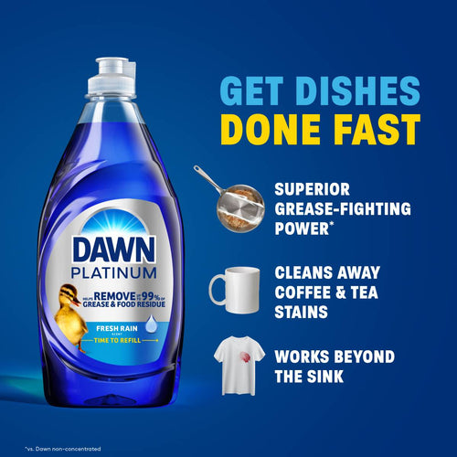 Dawn Platinum Dish Soap Fresh Rain