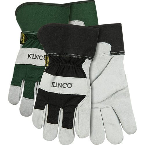 Kinco Lined Suede Cowhide Palm with Safety Cuff