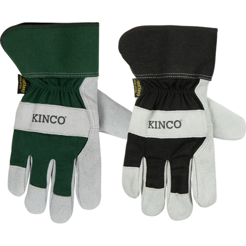 Kinco Lined Suede Cowhide Palm with Safety Cuff