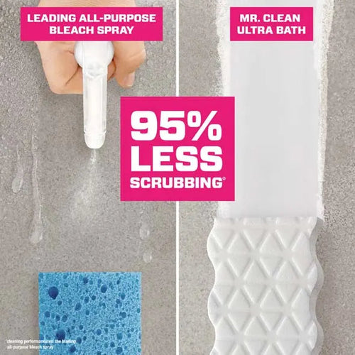 Mr. Clean Magic Eraser Sponge Bathroom Cleaner 2 in 1 Bath Lavender