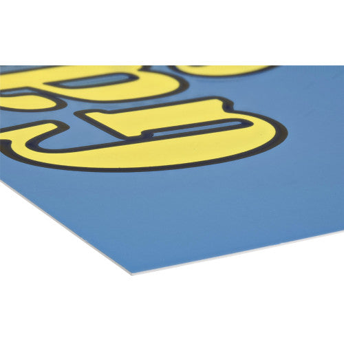 Hillman Blue and Yellow Garage Sale Sign