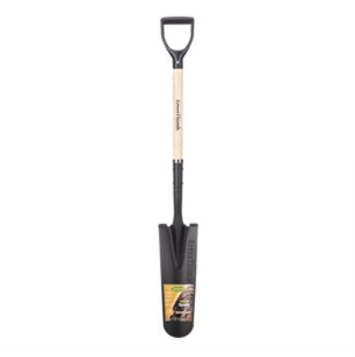 Green Thumb Dig Drain Spade Wood D-Handle