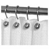 Zenith Home Shower Curtain Hooks Decorative Ball Brushed Nickel