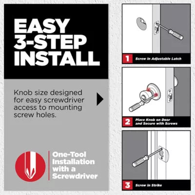 Kwikset Tylo Knob - Bed/Bath