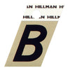 Hillman Adhesive Angle-Cut Letter B Black and Gold