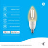 GE Cync Smart LED Light Bulb, Soft White Decorative Candle Light, Works with Alexa and Google Home, Small Candelabra Base