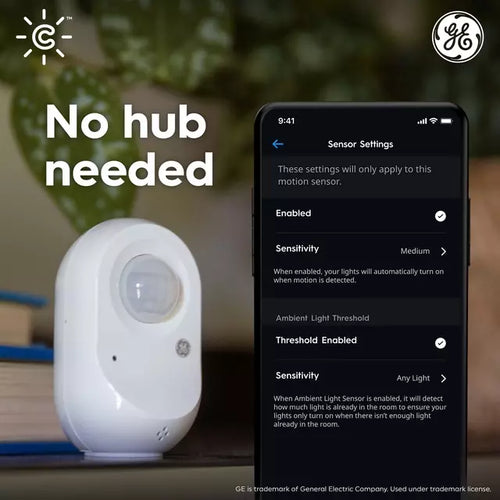 GE Cync Smart Wire-Free Motion Sensor, Bluetooth Enabled