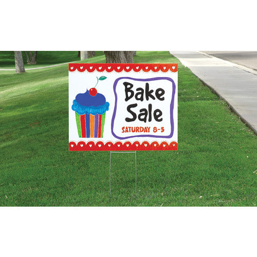 Hillman Corrugated Plastic Blank White Sign with Holder (20 x 24)