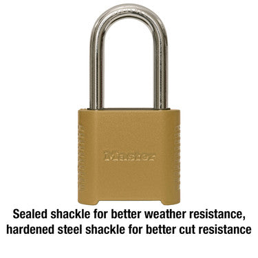 Master Lock 875DLH 2in (51mm) Wide Set Your Own Combination Padlock with 2in (51mm) Shackle