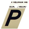 Hillman Adhesive Angle-Cut Letter P Black and Gold (1-1/2)