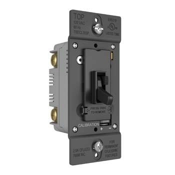 Legrand-Pass & Seymour TradeMaster® LED/CFL/Incandescent Single Pole/3-Way Toggle Slide Dimmer, Preset, Black