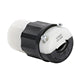 Leviton Locking Connector, 30 Amp, 250 Volt, Industrial Grade, Black/White