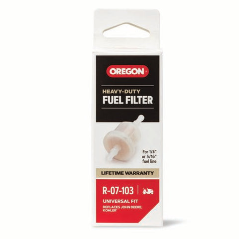 Oregon Fuel Filter for Riding Mowers, Fits John Deere, Kawasaki, Kohler, and others (R-07-103)