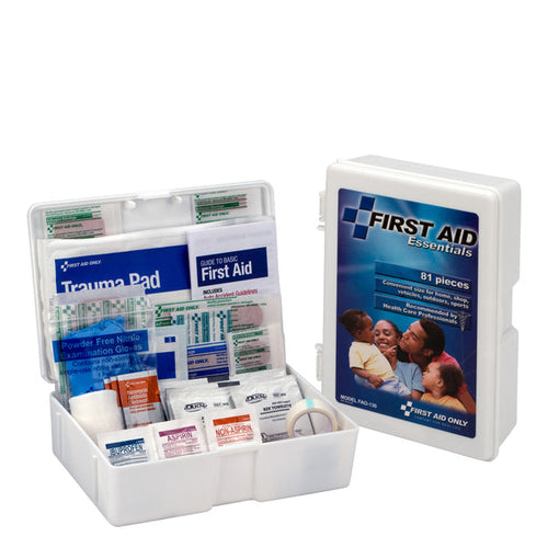 First Aid Only First Aid Kit 80 Piece Plastic Case
