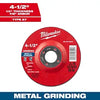 Milwaukee 4-1/2 x 1/4 x 7/8 Metal Grinding Wheel - Type 27