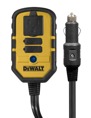 DeWalt 140 Watt Portable Car Power Inverter with Dual USB Ports