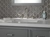 Delta Windemere® Two Handle Widespread Bathroom Faucet in Brushed Nickel